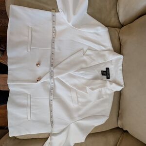 Rachel Zoe White Blazer with Gold Buttons